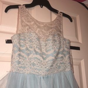 Formal Champagne-Blue Junior’s Dress